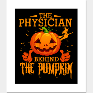 Mens The CHEF Behind The Pumpkin T shirt Funny Halloween T Shirt_PHYSICIAN Posters and Art